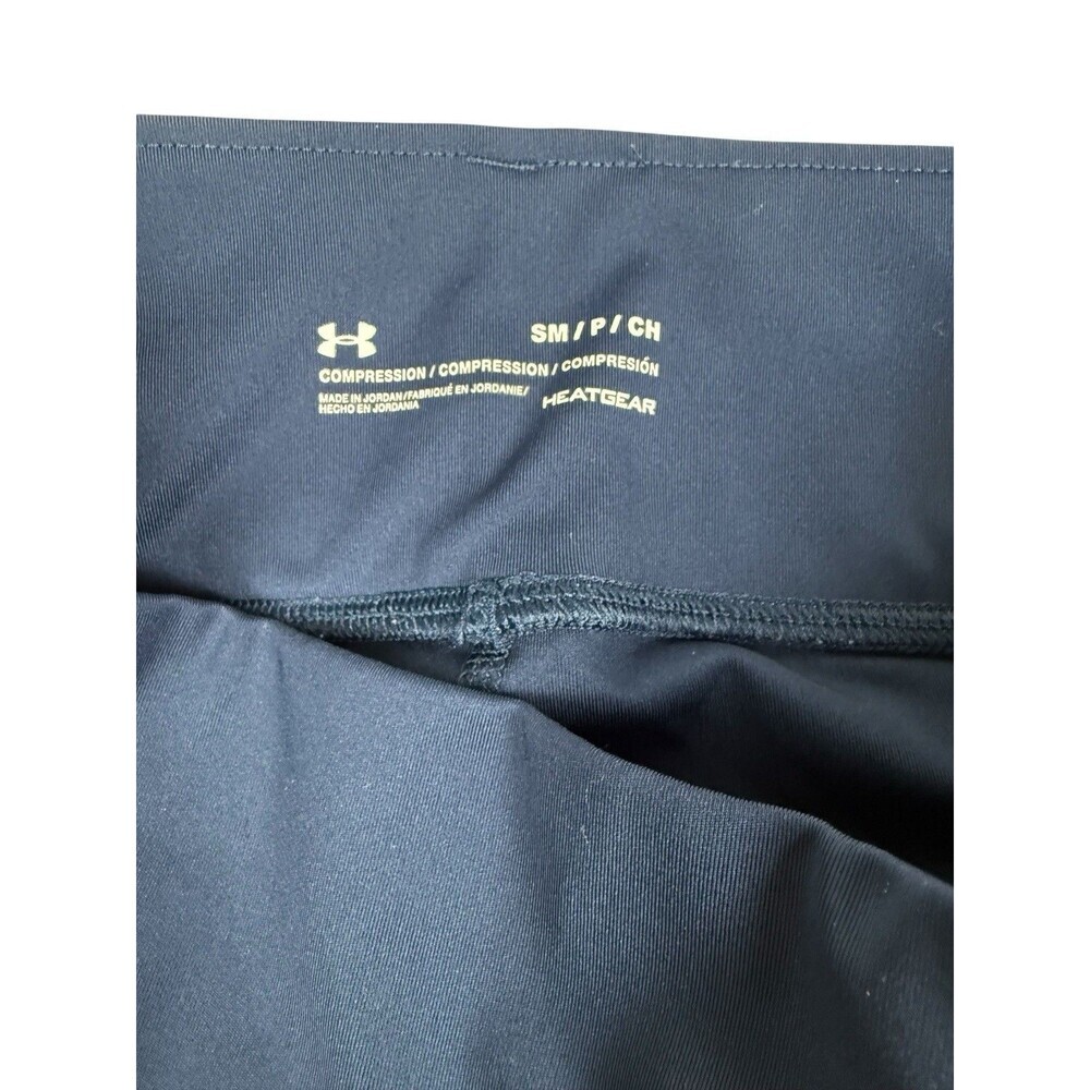 Under Armour HeatGear Compression Leggings Navy High Rise SpeedPocket Women’s S - Picture 4 of 9
